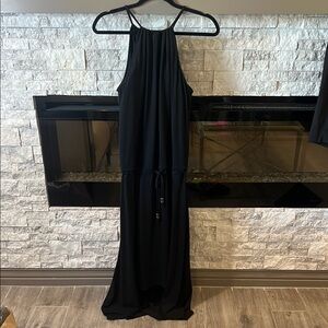 Althleta Black Halter Maxi high-low Dress with tie-back size Medium